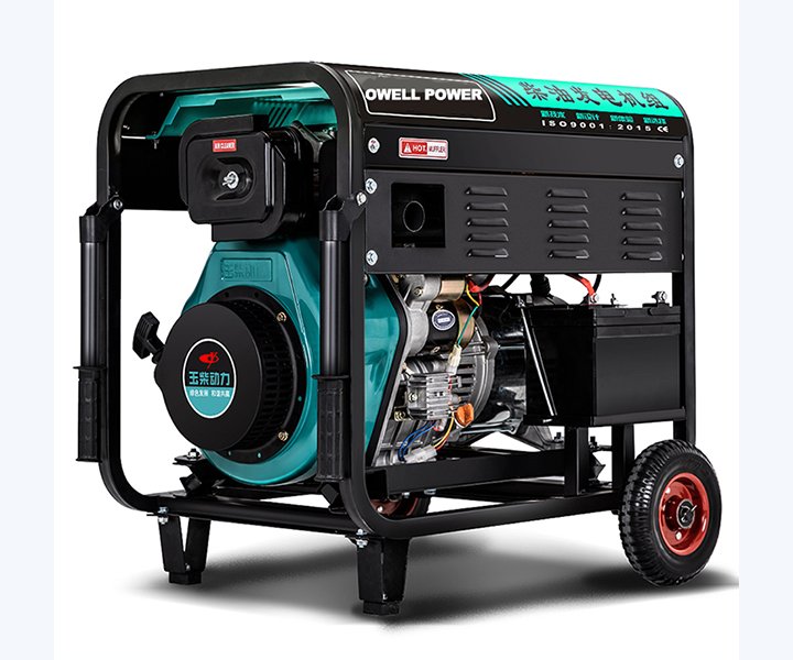 OWELL 6kw open frame single cylinder air cooled mobile diesel generator
