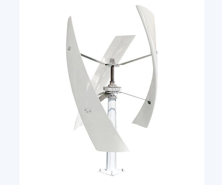 OWELL customizable vertical axis wind turbine with curved blades
