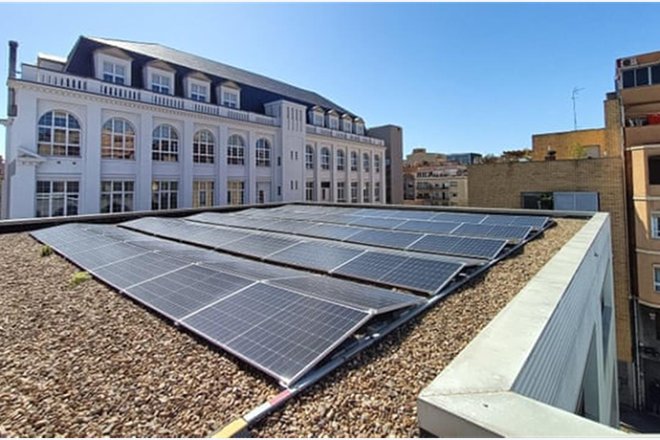 A school in Spain installs solar panels to provide free electricity for schools and surrounding families