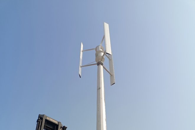 Vertical axis wind turbine 5kW project showcase